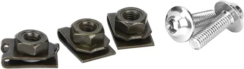 Vista 7 de Tornillos de carenado de motocicleta, 10 tornillos de cuerpo M5, kit de tornillos de cierre de velocidad de husillo, repuesto de tuerca para pernos
