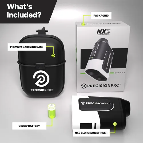Vista 8 de Precision Pro NX9 Golf Rangefinder with Slope Switch – 900 Yards Laser Range Finder, Flag Lock Vibration, 6X Magnification, Magnetic Cart Mount