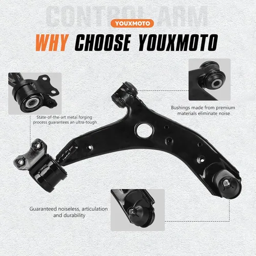 Vista 4 de Brazos de control de suspensión delantera inferior para el lado del conductor del pasajero para Mazda 3 2004-2009, apto para Mazda 5 2006-2017