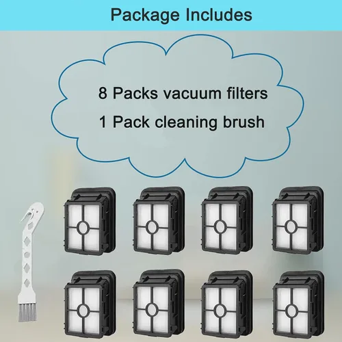 Vista 6 de Bvhonwe Paquete de 8 filtros de repuesto 1866 compatibles con aspiradoras Bissell Crosswave 1785 2306 2551 y 2554 CrossWave Cordless Max todo