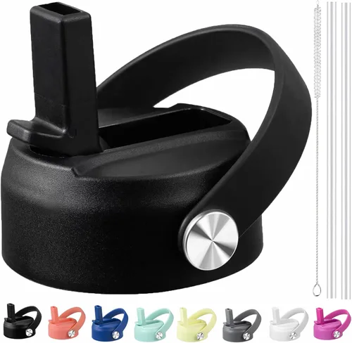Vista 11 de Tapa de popote para boca ancha Hydro Flask, tapas con popote para Hydroflask de boca ancha de 12, 16, 18, 20, 32, 40 onzas, tapa de repuesto