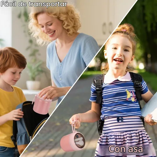 Vista 7 de Juome Termo para Niños de 16 oz para Comida Caliente - Recipiente de Comida al Vacío Aislado, Termo para Sopa de Acero Inoxidable de Boca Ancha