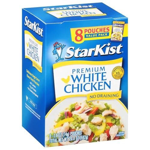 Vista 12 de StarKist Less Sodium Premium White Chicken - Bolsa de 2.6 onzas (paquete de 1)
