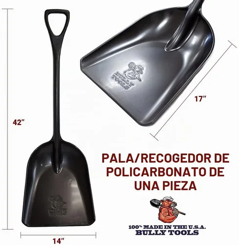 Vista 3 de Bully Tools - Pala de polietileno de una sola pieza de 42 pulgadas con Negro