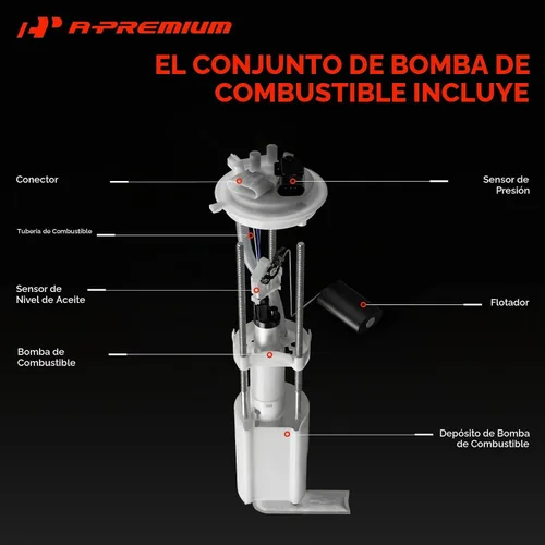 Vista 3 de A-Premium Conjunto de módulo de bomba de combustible eléctrica con sensor
