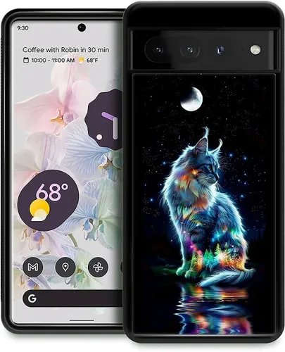 Vista 202 de Compatible con Google Pixel 4A 5G Mobile Case Creative Acrylic Panel trasero Silicona Protección Grip especialmente diseñado para Google Pixel 4A 5G