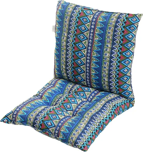 Vista 14 de Cojín para silla de respaldo alto, cojines y cojines de silla de alta calidad, cojín de respaldo y asiento con lazos para patio, jardín, oficina