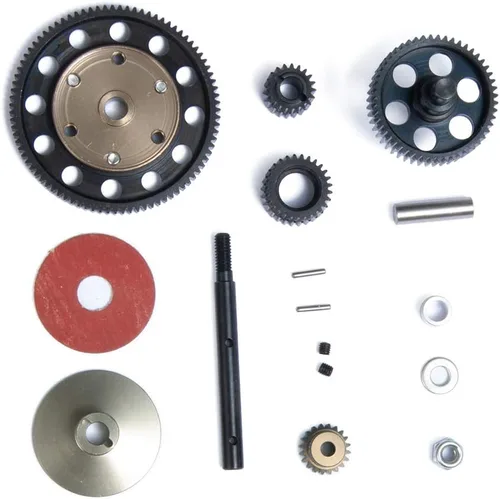 Vista 5 de QUE-T - Juego de engranajes rectos de transmisión de acero resistente para 1/10 Axial SCX10