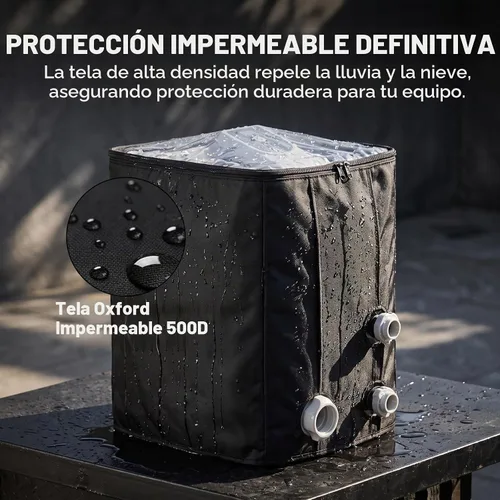Vista 5 de XCZ - Cubierta para bomba de bañera de hidromasaje, Oxford resistente, para Negro‑500D (parte superior totalmente transparente)