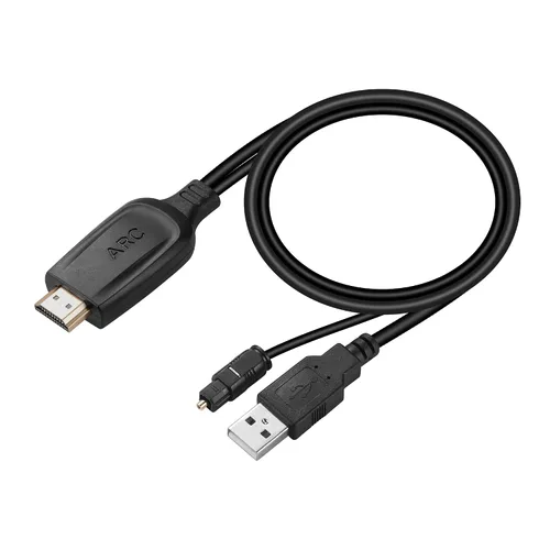 Vista 10 de Convertidor de audio HDMI eARC/ARC a coaxial de 192 KHz para TV a sistema de sonido, Plug & Play ARC a cable coaxial Adaptador extractor de audio