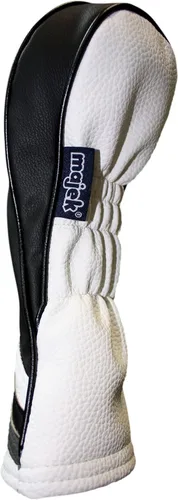 Vista 5 de Fundas para cabezas de golf de cuero blanco y negro estilo 1, 3, 5 fundas para conductores y cabezas de calle para conductores de 460 cc