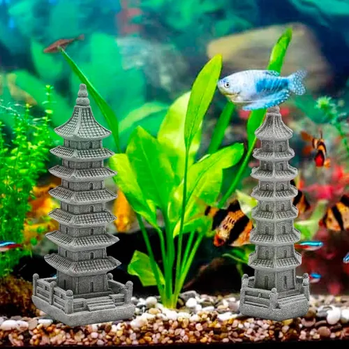 Vista 5 de Saihisday 3 piezas de mini escultura de piedra arenisca de pagoda, figuras de pagoda zen china para jardín, oficina, hogar, decoración de escritorio
