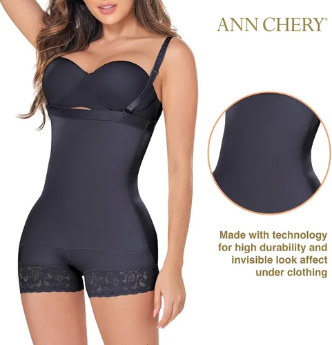 Vista 2 de Ann Chery Faja moldeadora y levantador de glúteos para mujer, body colombiano posparto - moldeador de cuerpo corto