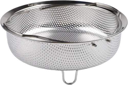 Vista 9 de 304 Stainless Steel Vegetable Steamer Basket, Foldable Insert for Pot & Pressure Cooker, 14-24cm Wide Steaming Rack for Fish Eggs, Dishwasher Safe(L)