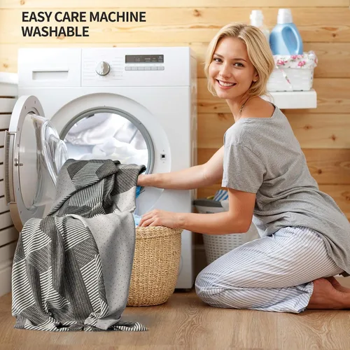 Vista 8 de Colchón para sofá cama de 4 pulgadas, repuesto de espuma viscoelástica de gel con funda de patrón geométrico transpirable lavable, soporte