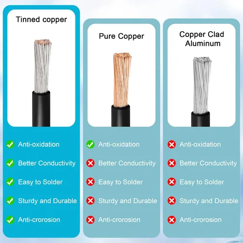 Vista 7 de Cable de extensión XT60 de 10 AWG de 1 pie, 2 unidades, 2, 3, 5, 10, 10, 15, 20, 25, 30, 35, 40, 50, 75, 100 pies, conector hembra a macho XT60