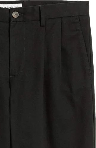 Vista 5 de Tienda Essentials Pantalón chino plisado para hombre con corte clásico, sin arrugas, sin pinzas, disponible en tallas grandes y altas