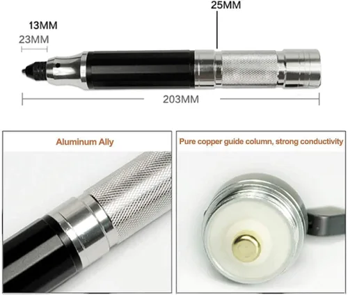 Vista 3 de Bolígrafo de grabado, kit de herramientas de grabado eléctrico portátil, máquina grabadora recargable para metal, vidrio, madera, cuero, joyería