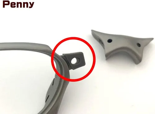 Vista 7 de Nose Bridge Flex Coupler - Gris oscuro para marcos Oakley X-MetalJuliet, Romeo2, Mars, Penny, X-Metal XX