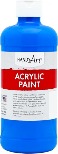 Vista 26 de Handy Art Pintura acrílica, juego de 12 colores, botellas de 16 onzas, acrílico líquido para estudiantes semibrillante, consistencia de flujo