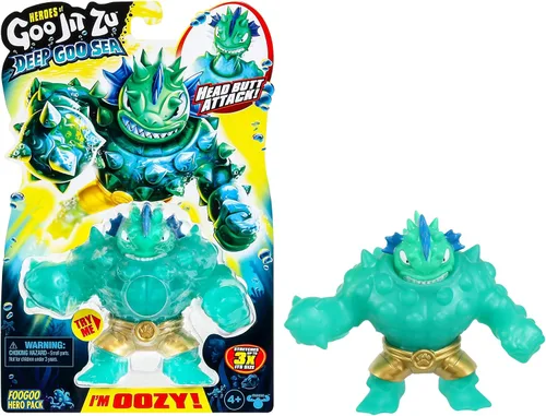 Vista 7 de Heroes of Goo Jit Zu Paquete de héroes de Deep Goo Sea Blazagon. Juguete súper elástico lleno de goo. con función de ataque de agua a chorro.