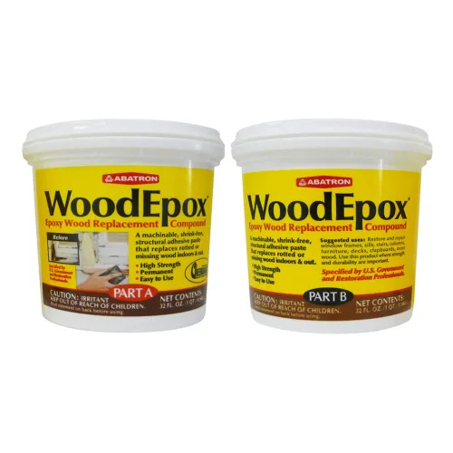 Vista 8 de Abatron WoodEpox Kit - 12 oz - Relleno adhesivo epoxi estructural de 2 partes - Masilla de relleno de madera Repara madera dañada, fácil de usar