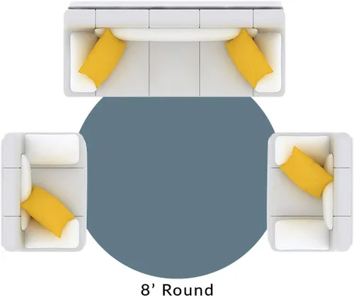 Vista 8 de Tayse Ivory Modern - Alfombra redonda grande de 8 pies, alfombra de área para interiores, alfombra de comedor, alfombra contemporánea, alfombras