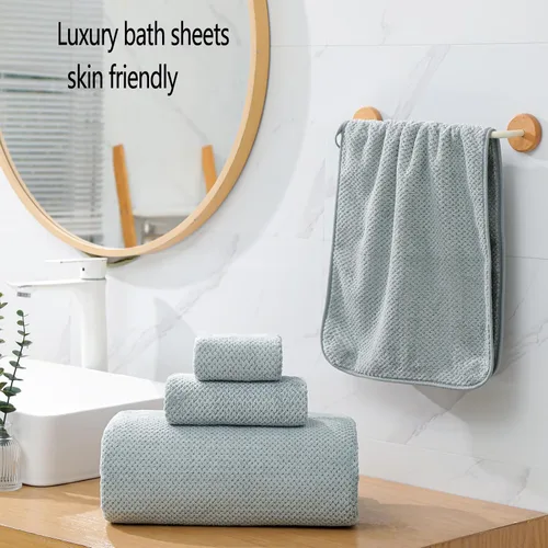 Vista 4 de YTYC Toallas, 39x78 pulgadas Sábanas de baño extragrandes para adultos Juegos de toallas de baño extra grandes de lujo de 6 Toallas de ducha súper