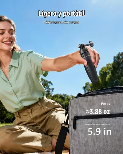Vista 5 de TELESIN Trípode mini selfie stick de 15.7 "para cámara de acción DJI GoPro Insta360