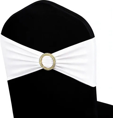Vista 17 de Paquete de 50 bandas para sillas color verde salvia, bandas elásticas para sillas deslizantes, lazos para bodas, fiestas, baby shower, eventos