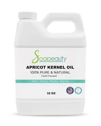 Vista 9 de Soapeauty Aceite de almendro de albaricoque prensado en frío, 100% puro, natural para piel, cara, portador de cabello para aceites esenciales