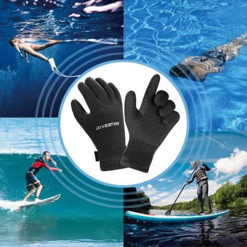 Vista 5 de Skyone Guantes de neopreno para buceo, guantes de buceo, guantes de surf de 0.118 pulgadas, 0.198 pulgadas, para hombres, mujeres, niños, térmicos