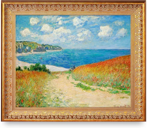 Vista 216 de A&T ARTWORK Antibes Seen from The Salis Gardens de Claude Monet Las Obras de Arte Clásico Mundial Reproducciones, Impresiones de Arte en Lienzo