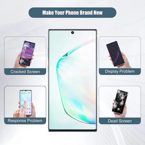 Vista 5 de Pantalla LCD compatible con Samsung Galaxy Note10+ Note 10 Plus SM-N975U SM-N975F/DS 6.8 pulgadas, pantalla táctil LCD con herramientas (gris)