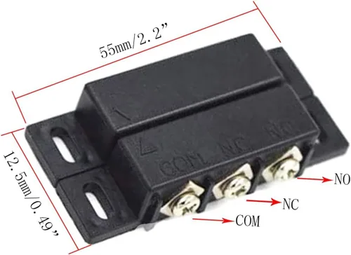 Vista 2 de MC-31B NC/NO - Interruptor magnético de láminas para montaje en superficie, interruptor magnético de puerta, sensor de contacto, para seguridad