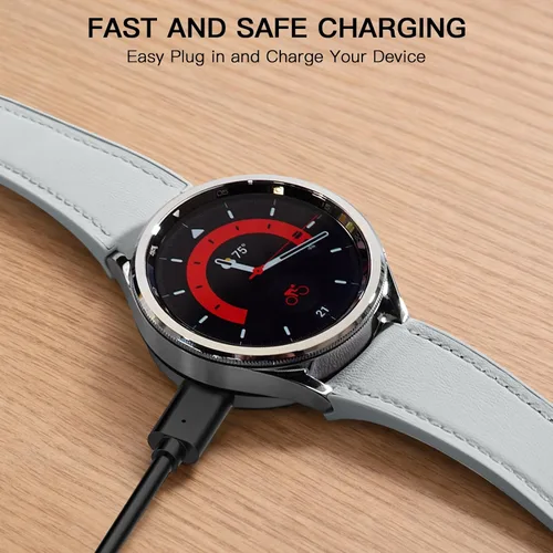 Vista 2 de Hahace Paquete de 1 cargador compatible con Samsung Galaxy Watch 8/8 Classic/Ultra/7/6/6 Classic/5/5 Pro/4/4 Classic/3/Active/FE USB A magnético