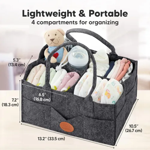 Vista 6 de KeaBabies Portabebés y organizador de pañales KeaBabies – Todo en 1 Original transpirable Baby Sling, organizador de bebé para guardería, ligero