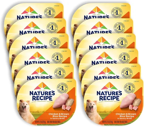 Vista 13 de Nature's Recipe Wet Dog Food, receta de pollo y salmón salvaje en caldo, taza de 2.75 onzas (paquete de 12)