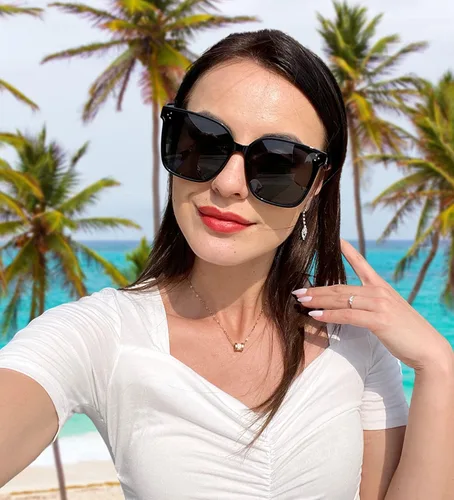 Vista 7 de FEISEDY - Anteojos de sol de estilo retro, cuadrados polarizados, para mujeres y hombres, aspecto vintage, de gran tamaño, B2600