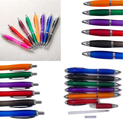Vista 3 de Personalized Ballpoint Pens with Name for Events, Pink, 50 Pcs Custom Promotional Logo, Customized for Church, Wedding, Business, Reunion, Bank
