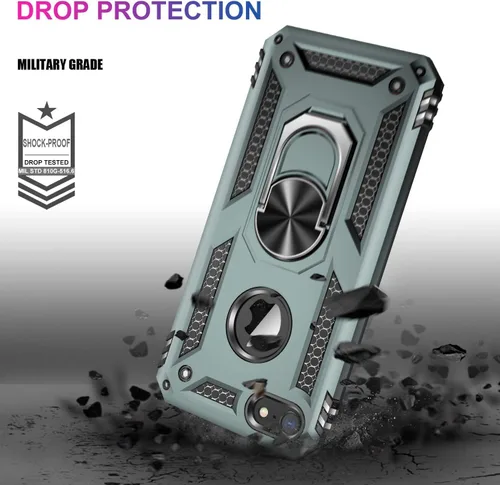 Vista 240 de Jeylly Funda para iPhone SE/Funda para iPhone 5S, Exterior de Plástico Duro que Absorbe Golpes + Interior de Silicona de Goma Defensor contra