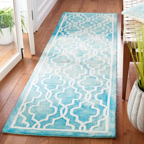 Vista 48 de SAFAVIEH Dip Dye Collection DDY539G - Alfombra decorativa de lana prémium hecha a mano con acuarela marroquí de 2 x 3 pies, color beige/marfil