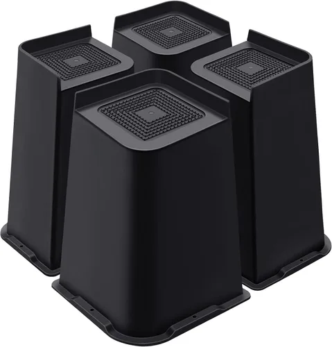 Vista 40 de ANNKUT Elevadores de cama de 1 pulgada resistentes, elevadores de muebles para cama, escritorio, mesa, sofá, sofá, elevadores de cama de gran Negro