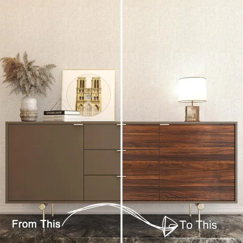Vista 6 de Decotalk Papel de Contacto de Madera Papel de Contacto con Veta de Madera para Encimeras Vinilo para Encimeras de Madera de Nogal Papel Tapiz