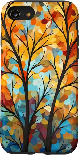 Vista 18 de Otoño y otoño, hojas coloridas, otoño color árbol caso para iPhone 16