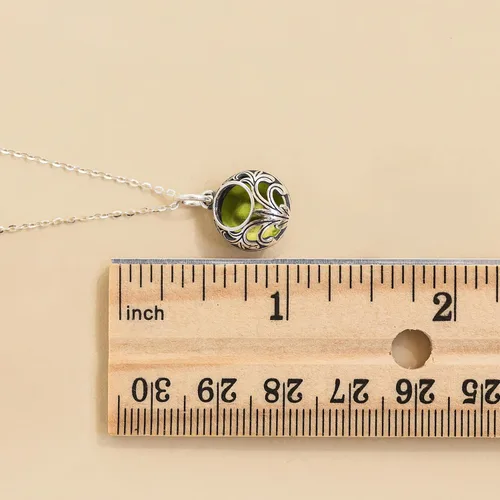Vista 56 de Bottled Up Designs Handmade Vintage Lace Necklace, Recycled Vintage Bottle Glass, Sterling Silver, Eco Friendly, Made in USA, Birthday Gifts