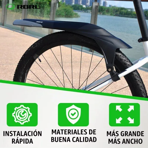 Vista 4 de RBRL Juego de guardabarros de bicicleta ajustable, protector de barro de MTB, grueso y ensanchado, guardabarros universales de bicicleta de 26 a 29