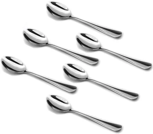 Vista 3 de Cucharas de café Demitasse de 10 piezas, mini cucharas de café de acero inoxidable de 4.5 pulgadas