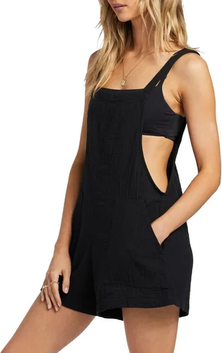 Vista 2 de Mameluco casual de verano para mujer, sin mangas, con tirantes delgados, pantalones cortos con tirantes y bolsillos, ropa de calle