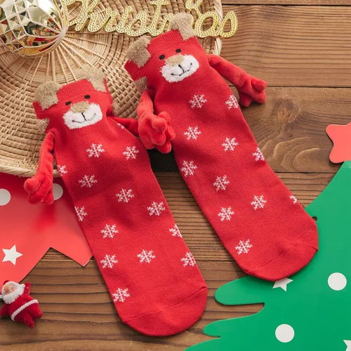 Vista 4 de TRURENDI Calcetines magnéticos de dibujos animados para mujer, calcetines elásticos para caminar